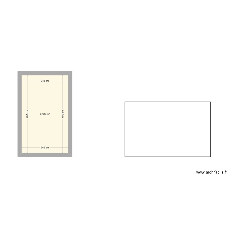 Chaudière. Plan de 1 pièce et 10 m2