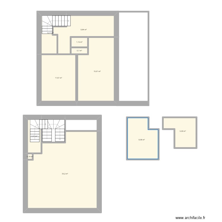 Maison. Plan de 11 pièces et 97 m2