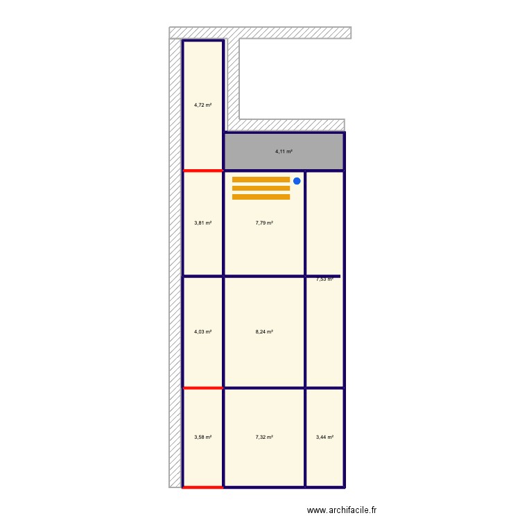 Funchal v2. Plan de 10 pièces et 55 m2