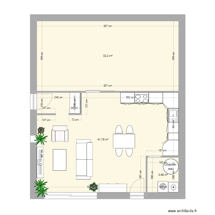 MAISON 2 bis. Plan de 3 pièces et 78 m2