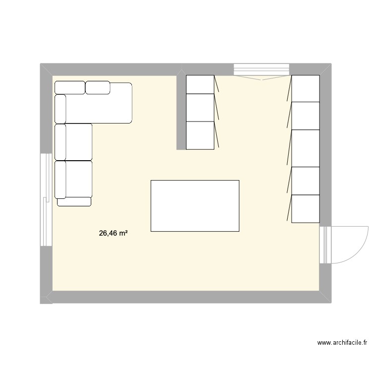 bosphore. Plan de 1 pièce et 26 m2