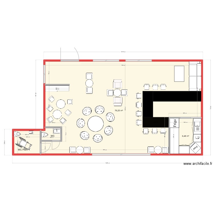 Projet LPDA 9. Plan de 4 pièces et 88 m2