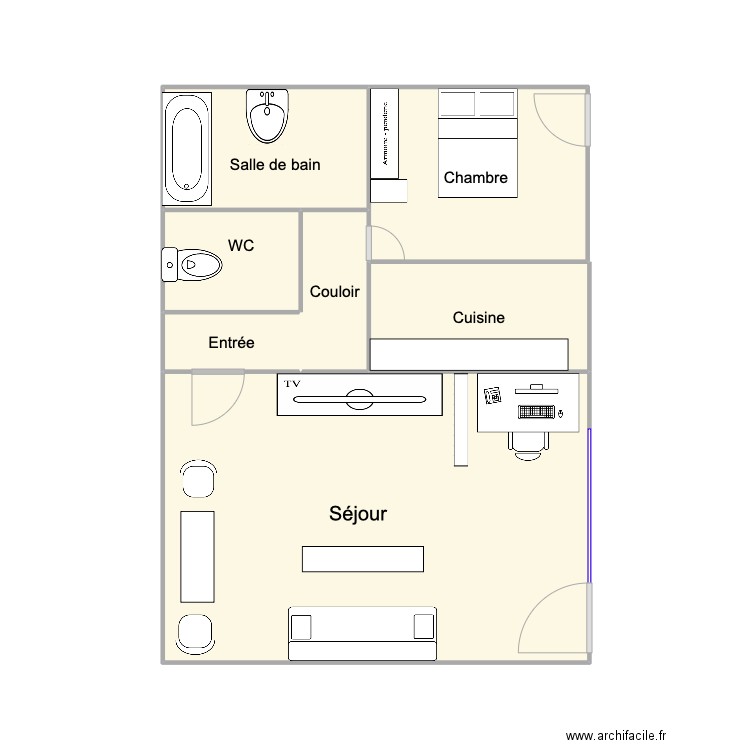 Appartement strasbourg. Plan de 7 pièces et 31 m2