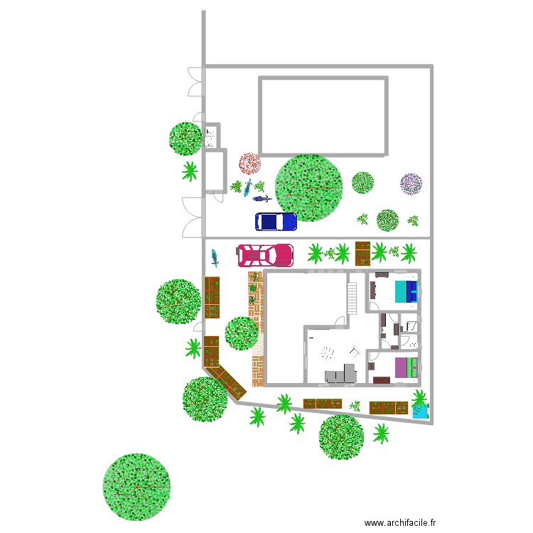 Saaba etage. Plan de 5 pièces et 325 m2