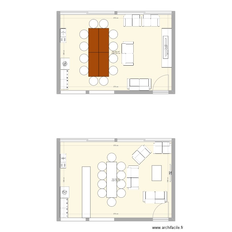 plan posa. Plan de 2 pièces et 105 m2