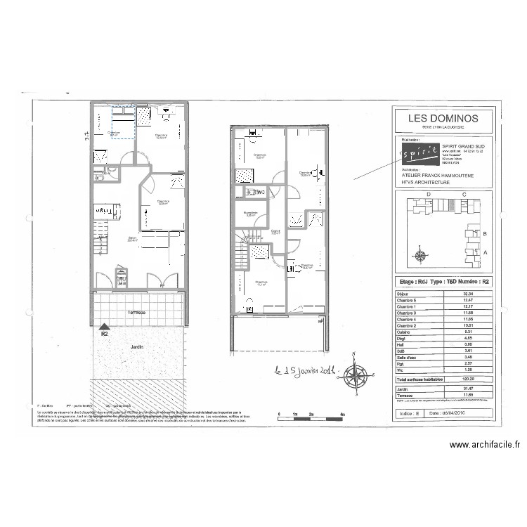 1 Rosa Parks. Plan de 14 pièces et 122 m2