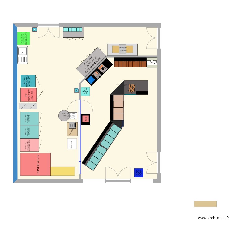 mag market3. Plan de 2 pièces et 91 m2