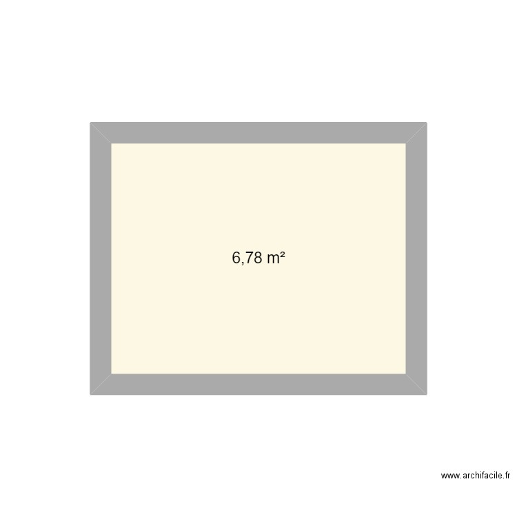 klm. Plan de 1 pièce et 7 m2