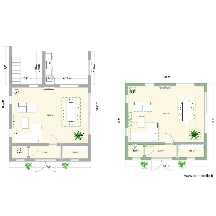 PM EXTANSSION 2. Plan de 8 pièces et 96 m2