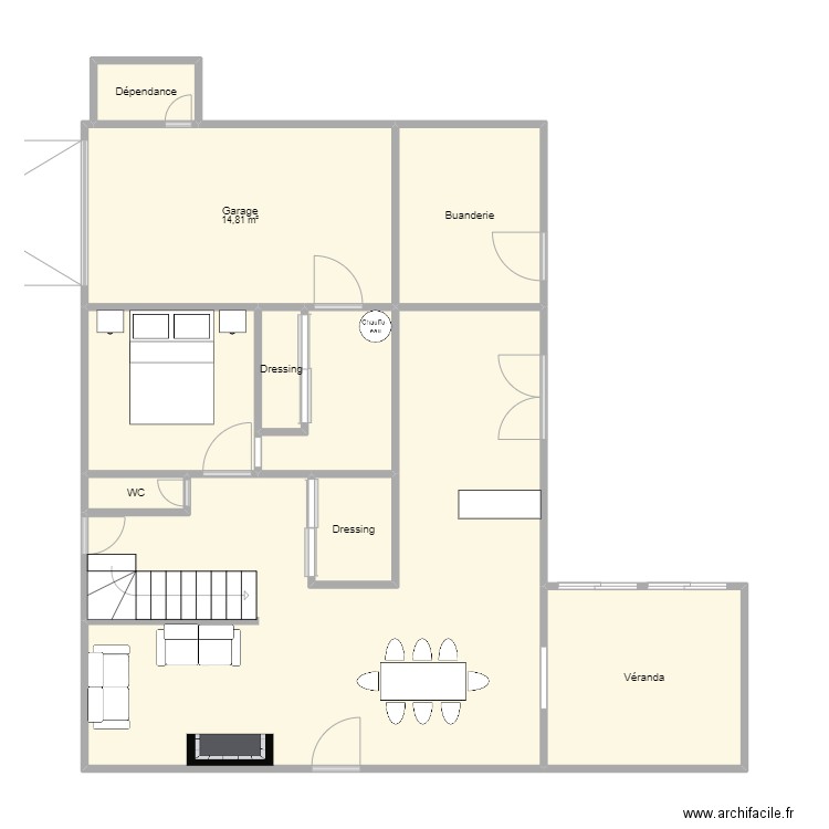 Maison Cucq . Plan de 10 pièces et 87 m2