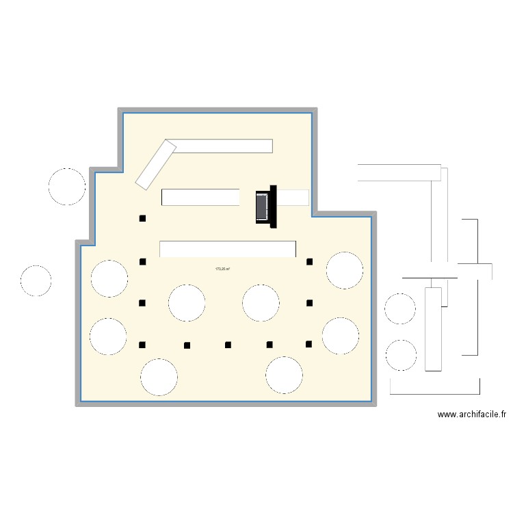 Plage plechatel. Plan de 1 pièce et 173 m2