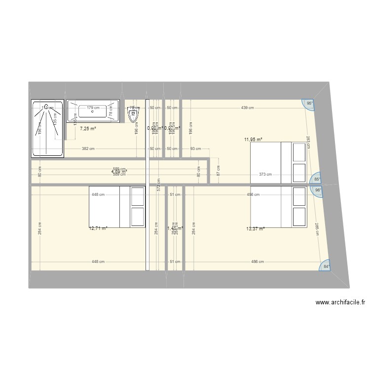 EtegeConde2. Plan de 8 pièces et 53 m2