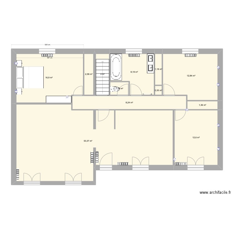 pic vert habitat. Plan de 12 pièces et 121 m2