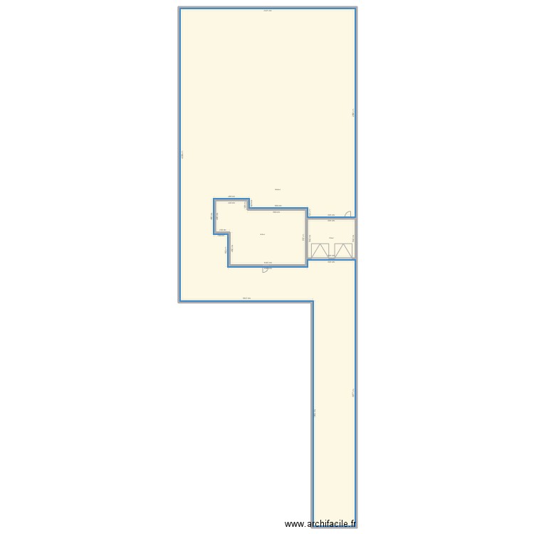 maison 3. Plan de 3 pièces et 1145 m2