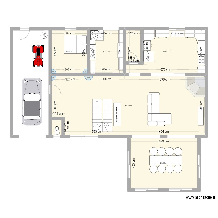 Clairette. Plan de 5 pièces et 138 m2