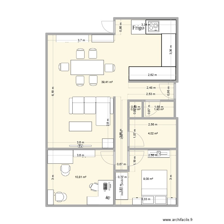 Maison by Florian. Plan de 6 pièces et 65 m2