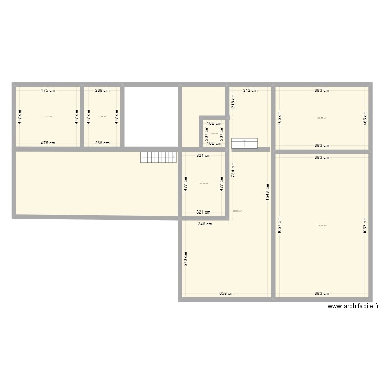 AMRANI RDC. Plan de 7 pièces et 224 m2