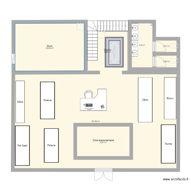 plan artictraft. Plan de 7 pièces et 144 m2