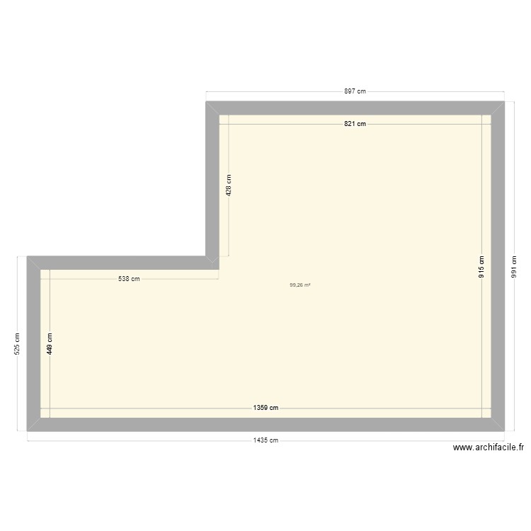 maison bioclimatique. Plan de 1 pièce et 99 m2