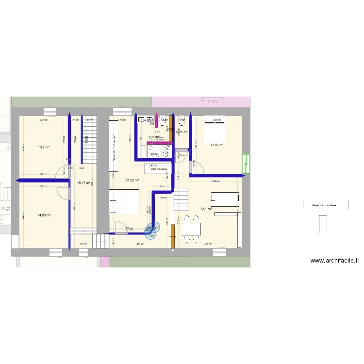 Plan maison etag1 modif. Plan de 23 pièces et 390 m2