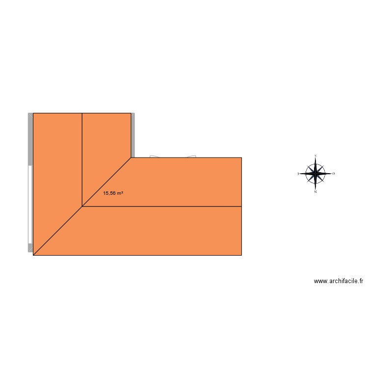 maison L. Plan de 1 pièce et 16 m2