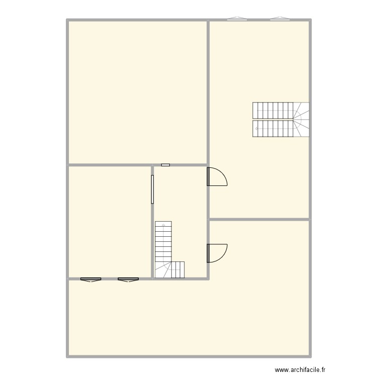 1er etg. Plan de 5 pièces et 195 m2