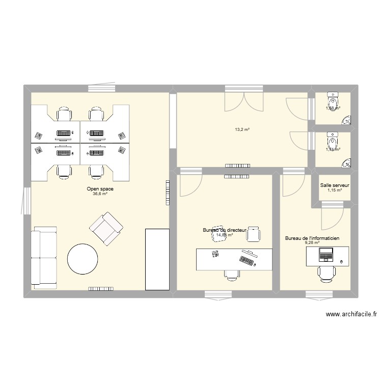 MA19. Plan de 5 pièces et 79 m2