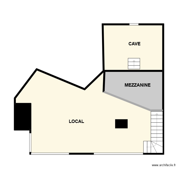 senioris. Plan de 3 pièces et 60 m2