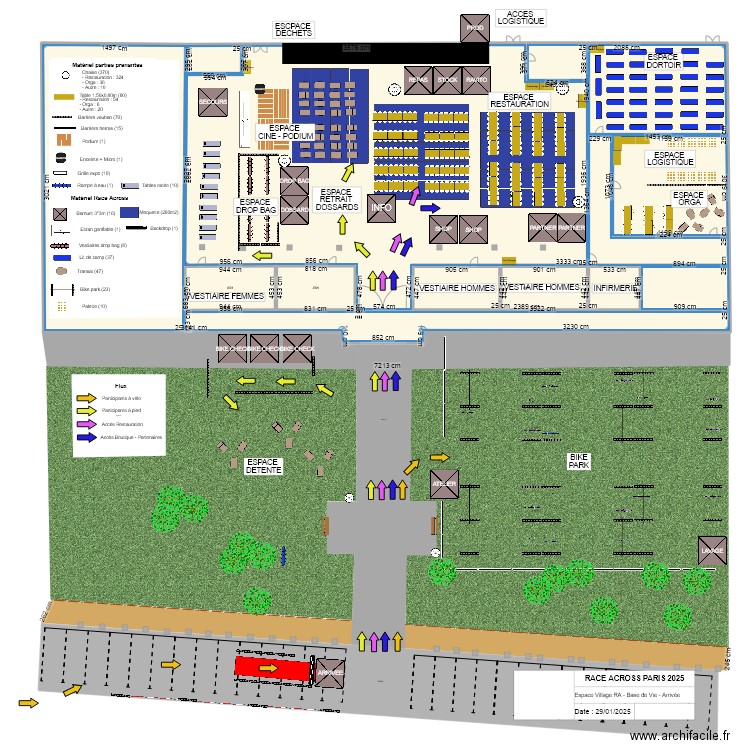 RAP25 - HALLES BOURGOGNES (vendredi - samedi). Plan de 4 pièces et 2123 m2