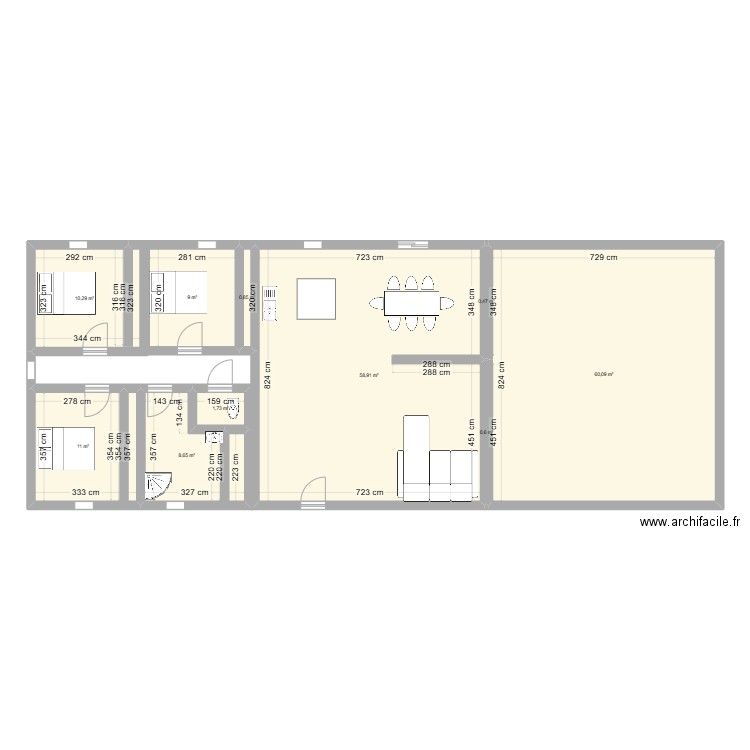 plan maison juillac. Plan de 10 pièces et 162 m2