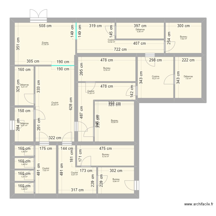 anglais plan pmr. Plan de 20 pièces et 160 m2