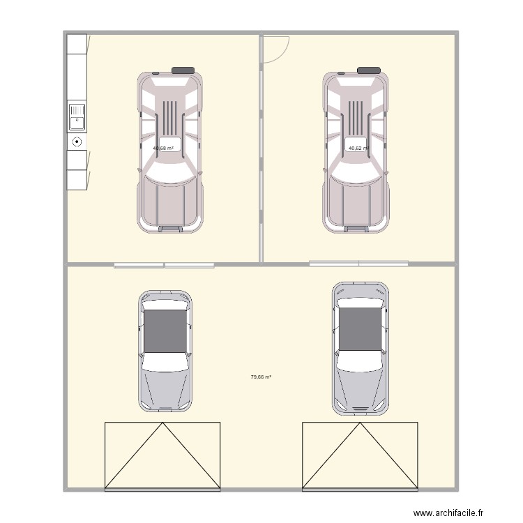 Local detailing v2. Plan de 3 pièces et 161 m2