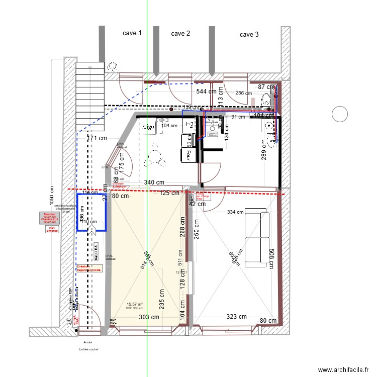 APS3 RDC ST JULIEN MOLIN MOLETTE. Plan de 1 pièce et 16 m2