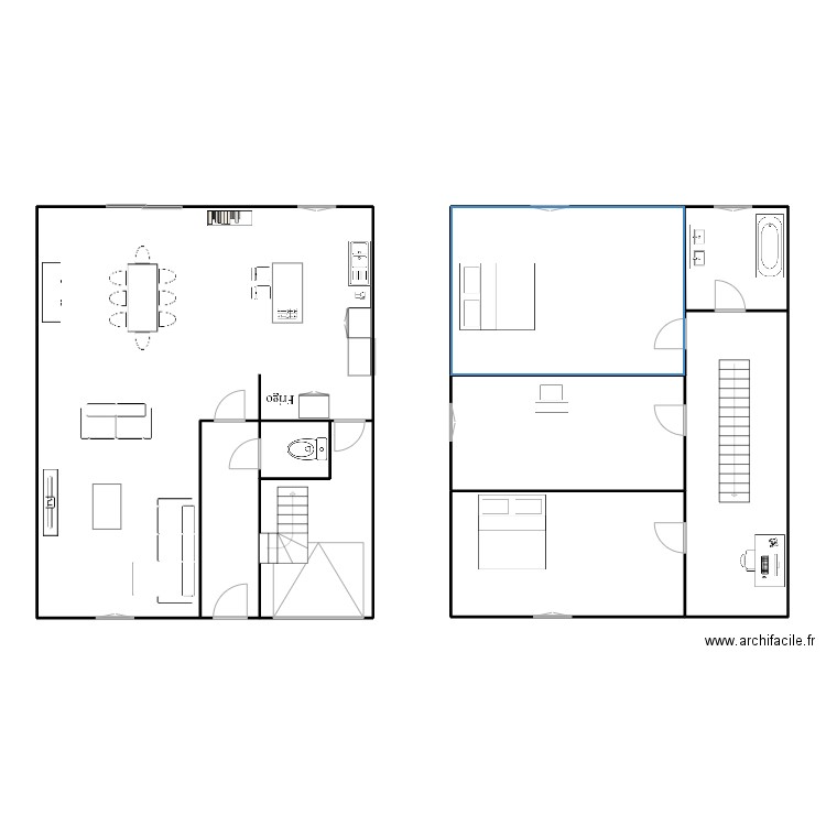 Caro 4. Plan de 9 pièces et 195 m2