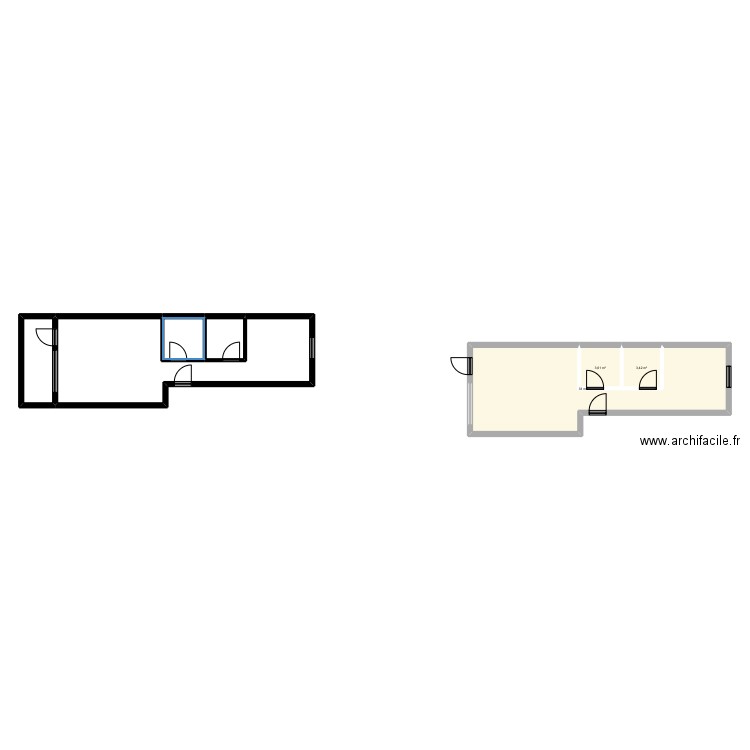 DECPP02-D1. Plan de 5 pièces et 80 m2