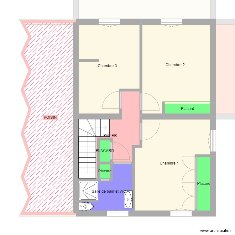 PF-NT V1. Plan de 19 pièces et 163 m2