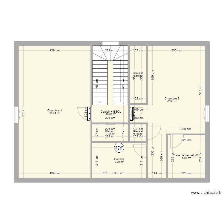 CELIS Anthony. Plan de 8 pièces et 89 m2