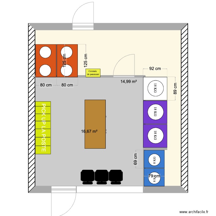 LAVERIE DE CAVIGNAC BON. Plan de 2 pièces et 32 m2