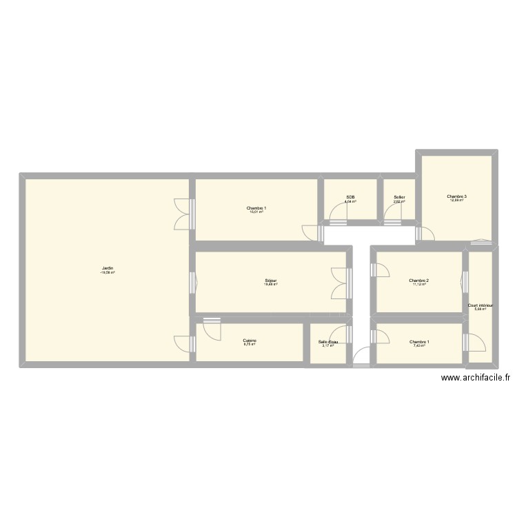 4/5P Saint Sylvestre. Plan de 11 pièces et 155 m2