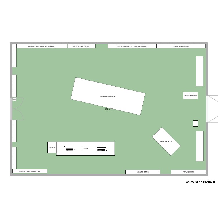 plan institut . Plan de 1 pièce et 202 m2