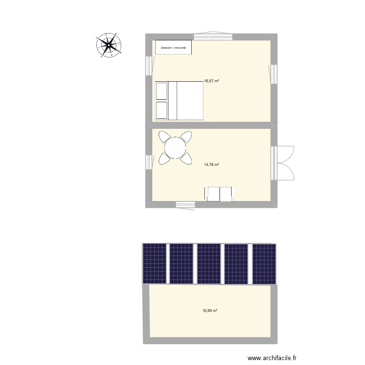 henrihome. Plan de 3 pièces et 42 m2