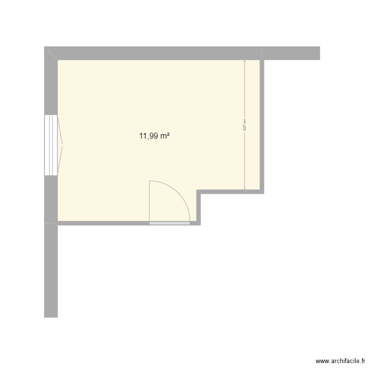 ERIC CUISINE 2. Plan de 1 pièce et 12 m2