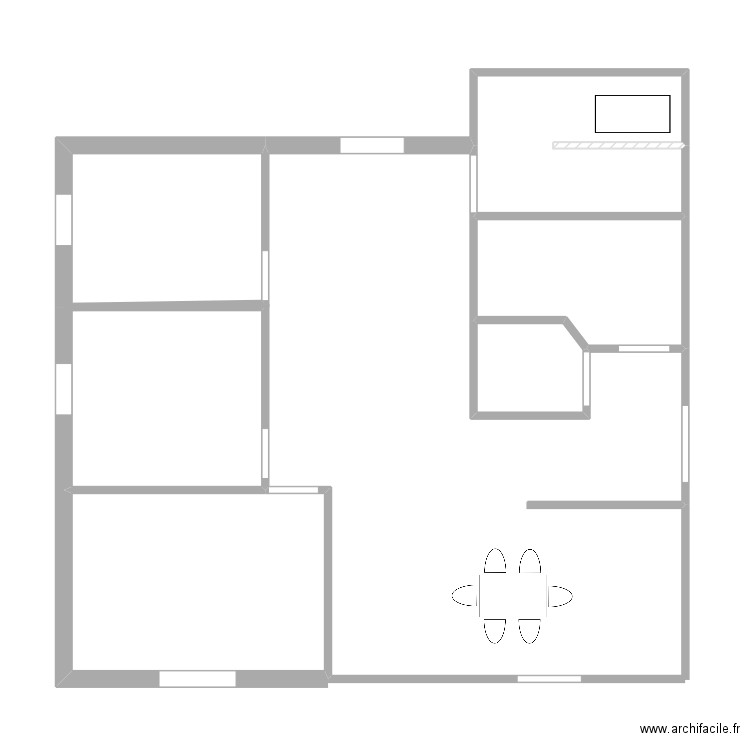 tarel. Plan de 6 pièces et 40 m2