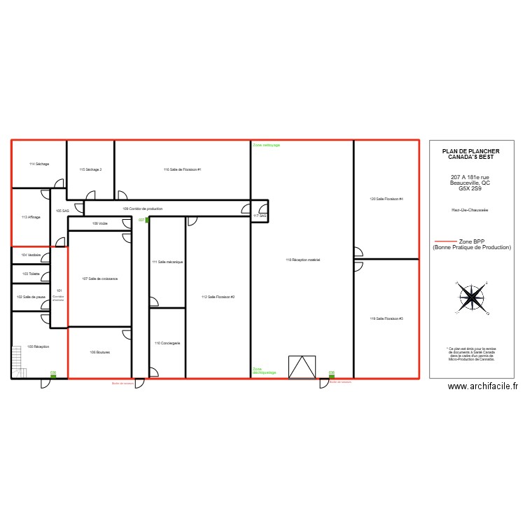 Panic Alarms Ground Floor. Plan de 23 pièces et 771 m2