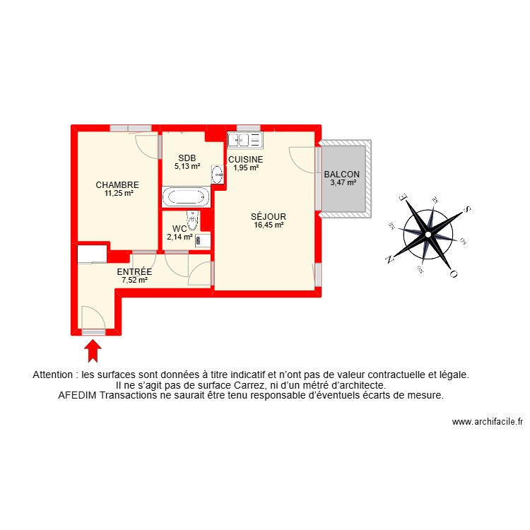 BI22913 -. Plan de 12 pièces et 72 m2