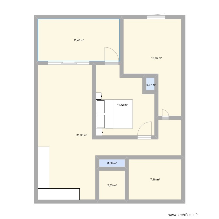 COGOLIN. Plan de 8 pièces et 79 m2