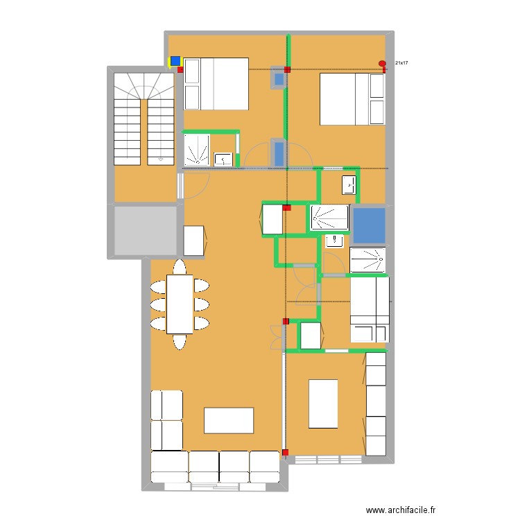 Meerlaan Construction Dulait 2. Plan de 13 pièces et 94 m2