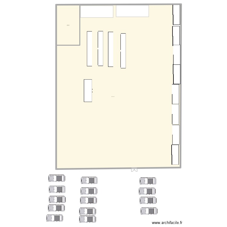 benjamin magazin. Plan de 2 pièces et 1190 m2