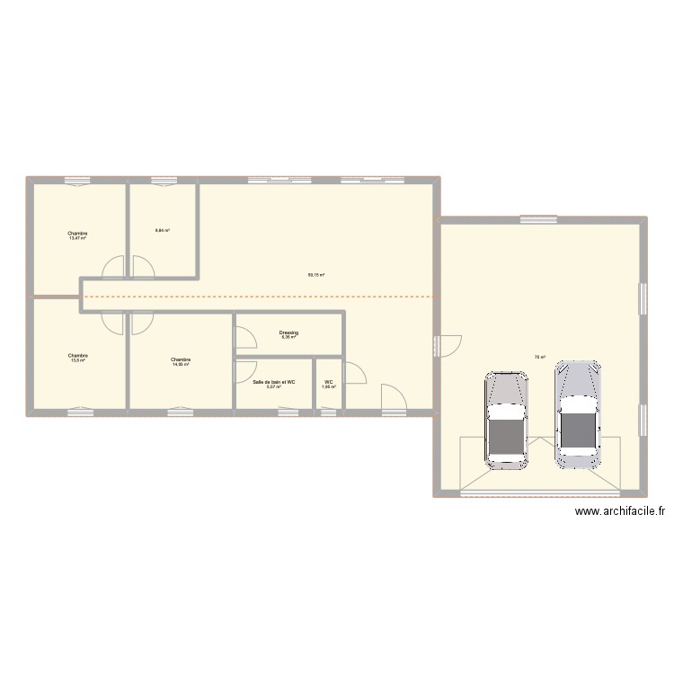 maison. Plan de 9 pièces et 198 m2