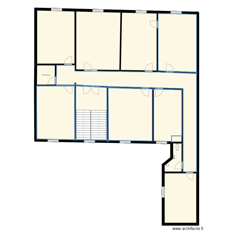 Max Richard - plan travaux 1er étage. Plan de 7 pièces et 275 m2